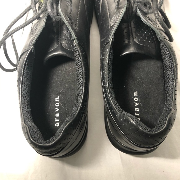 Aravon Farren Black Leather Lace-Up Women's 13 2A - Picture 8 of 8